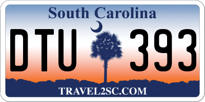 SC license plate DTU393