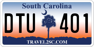 SC license plate DTU401