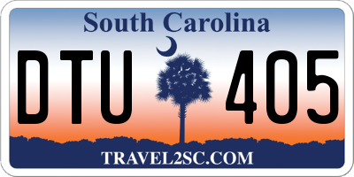 SC license plate DTU405