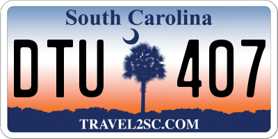 SC license plate DTU407