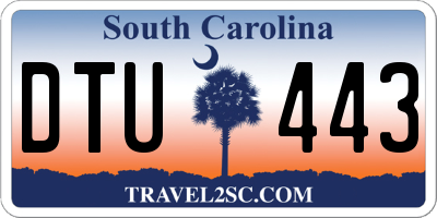SC license plate DTU443