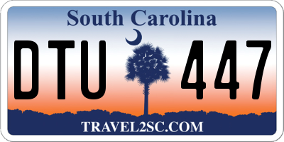 SC license plate DTU447