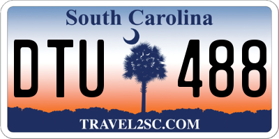 SC license plate DTU488
