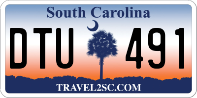 SC license plate DTU491