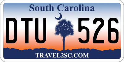 SC license plate DTU526