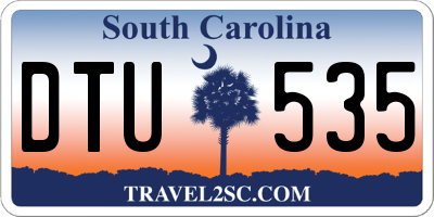 SC license plate DTU535