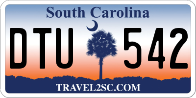 SC license plate DTU542