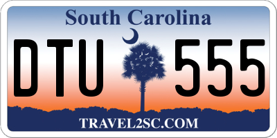 SC license plate DTU555