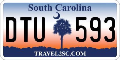 SC license plate DTU593