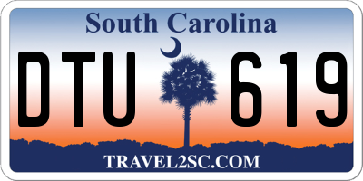 SC license plate DTU619