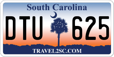 SC license plate DTU625