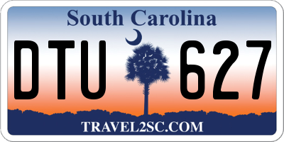 SC license plate DTU627