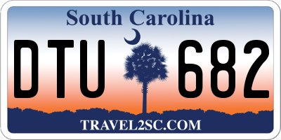 SC license plate DTU682