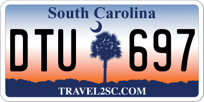 SC license plate DTU697