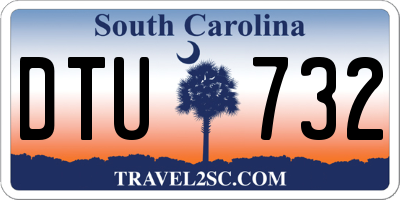 SC license plate DTU732