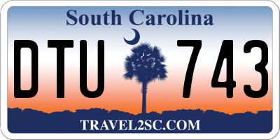 SC license plate DTU743