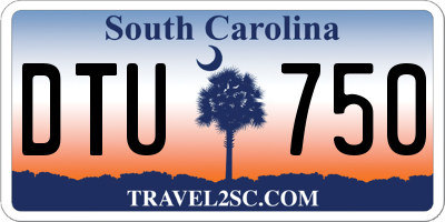 SC license plate DTU750