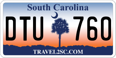 SC license plate DTU760