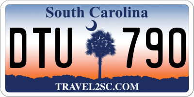 SC license plate DTU790