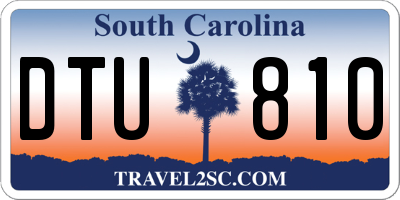 SC license plate DTU810