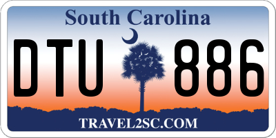 SC license plate DTU886