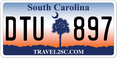 SC license plate DTU897