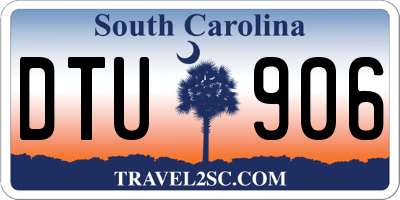 SC license plate DTU906