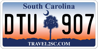 SC license plate DTU907