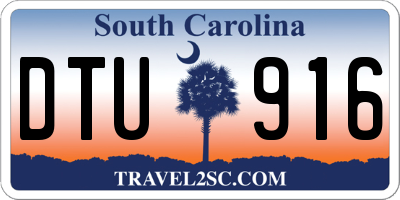 SC license plate DTU916