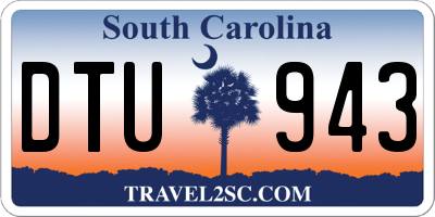 SC license plate DTU943