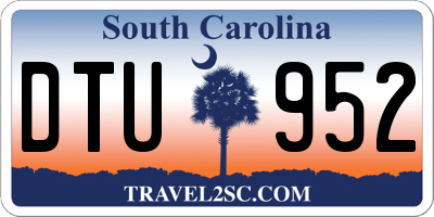 SC license plate DTU952