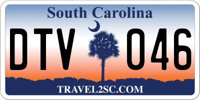 SC license plate DTV046