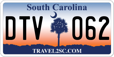 SC license plate DTV062
