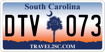 SC license plate DTV073