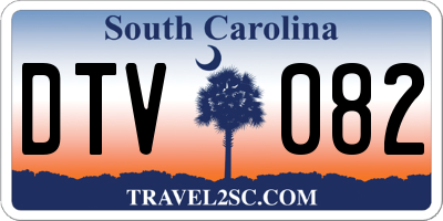 SC license plate DTV082