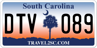 SC license plate DTV089
