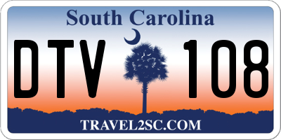 SC license plate DTV108