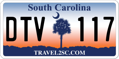 SC license plate DTV117