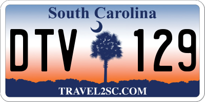 SC license plate DTV129