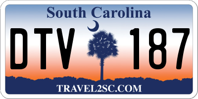 SC license plate DTV187
