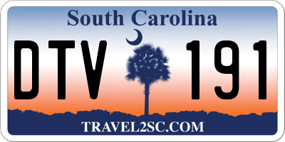 SC license plate DTV191