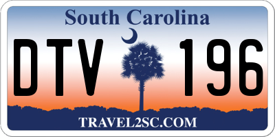 SC license plate DTV196