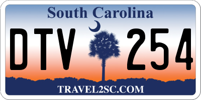 SC license plate DTV254