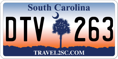 SC license plate DTV263