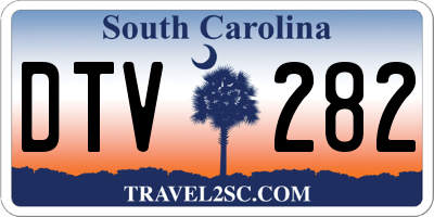 SC license plate DTV282