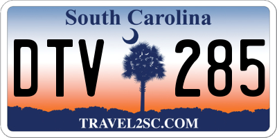 SC license plate DTV285