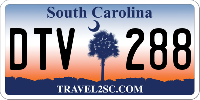 SC license plate DTV288