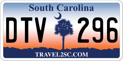 SC license plate DTV296