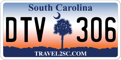 SC license plate DTV306