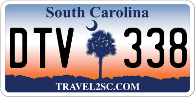 SC license plate DTV338